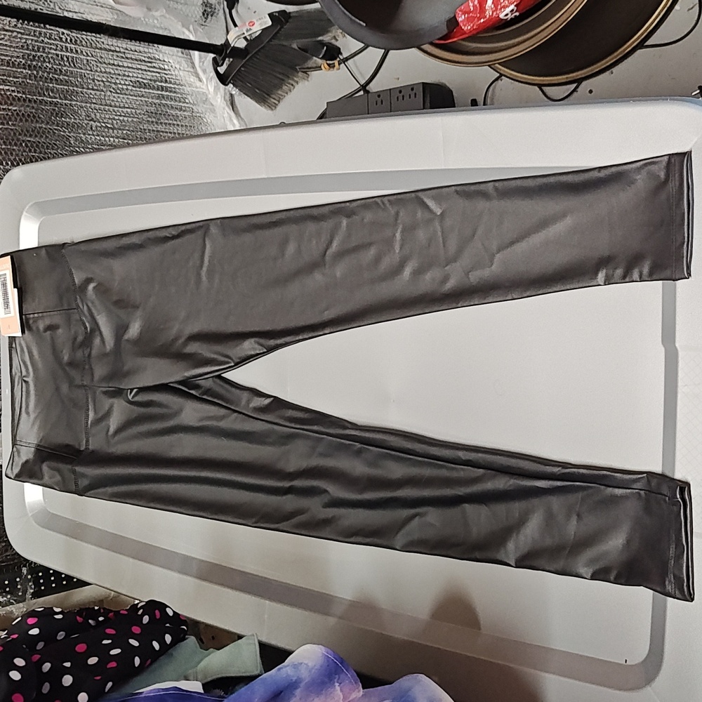 JustFab High Rise Faux Leather Leggings